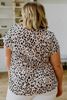 Picture of PLUS SIZE LEOPARD PRINT SHORT SLEEVE BLOUSE